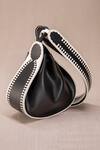 Shop_Ampm_Black Cut Work Nusrat Bucket Bag _at_Aza_Fashions