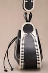 Shop_Ampm_Black Cut Work Nusrat Bucket Bag _Online_at_Aza_Fashions