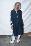 Buy_Anamika Khanna_Blue Silk Kurta And Pant Set_at_Aza_Fashions