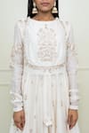 Buy_Sheetal Batra_White Organza, Crushed Cotton, Chanderi Round Anarkali Set _Online_at_Aza_Fashions