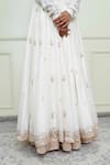 Shop_Sheetal Batra_White Organza, Crushed Cotton, Chanderi Round Anarkali Set _Online_at_Aza_Fashions