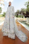 Buy_Manish Malhotra_White Net Embroidered Jacket Sharara Set_at_Aza_Fashions