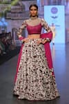 Buy_Soniya G_Multi Color Pure Silk Blend Print And Embroidery Floral High Bridal Lehenga Set _Online_at_Aza_Fashions