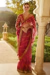 Buy_Sabyasachi_Organza Saree With Unstitched Blouse Fabric_at_Aza_Fashions