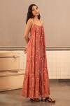 Buy_Payal Pratap_Peach Cotton Silk Embroidered Maxi Dress_at_Aza_Fashions