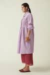 Payal Pratap_Purple Cotton Handloom Collared Neck Jason Tunic  _Online_at_Aza_Fashions