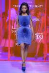 Shop_Siddhartha Bansal_Blue Organza Embroidery Structured Short Dress _Online_at_Aza_Fashions