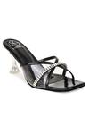 Kaltheos_Black Embellished Helen Square Toe Heels _at_Aza_Fashions