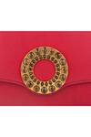 Aranyani_Red Embellished Quartz Gemstone Sling Handbag_Online_at_Aza_Fashions