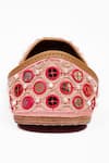 Shop_Miar Designs_Pink Sequin Coin Sasha Checkered Embroidered Juttis _Online_at_Aza_Fashions