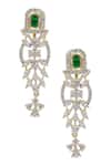 Shop_Saga Jewels_Multi Color Emerald Embellished Choker Set_Online_at_Aza_Fashions