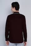 Shop_Lacquer Embassy_Maroon 100% Premium Cotton Shirt  _at_Aza_Fashions