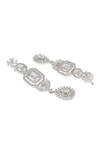 Shop_Auraa Trends_White Diamonds, Zari, Stones Zirconia Embellished Necklace Set _Online_at_Aza_Fashions