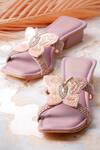 Buy_Kaltheos_Purple Embellished Luna Butterfly Block Heels _at_Aza_Fashions