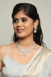 Shop Ishhaara Silver Plated Stones Kundan Embellished Necklace Set Online at Aza Fashions Shop_Ishhaara_Silver Plated Stones Kundan Embellished Necklace Set _Online_at_Aza_Fashions