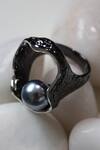 Shop The Jewel Factor Black Pearl Cave Ring Online at Aza Fashions Shop_The Jewel Factor_Black Pearl Cave Ring_Online_at_Aza_Fashions
