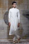 Buy_Shantnu Nikhil_White Organza Bundi And Kurta Set_Online_at_Aza_Fashions