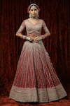 Buy Shikhar Sharma Red Silk, Net, Chanderi Beads, Tassels, Ruh Gulab Gota Bridal Lehenga Set Online at Aza Fashions Buy_Shikhar Sharma_Red Silk, Net, Chanderi Beads, Tassels, Ruh Gulab Gota Bridal Lehenga Set _Online_at_Aza_Fashions