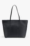 Buy_Tan & Loom_Black Textured 365 Days Tote Bag _Online_at_Aza_Fashions