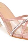 Shop_Kaltheos_Peach Embellished Helen Square Toe Transparent Heels_Online_at_Aza_Fashions