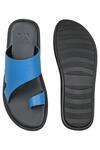 Shop_SKO_Blue Leather Strappy Flats _at_Aza_Fashions