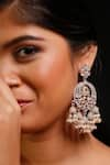 Shop_Ishhaara_Gold Plated American Diamonds Kundan Jhumki Drop Earrings _Online_at_Aza_Fashions