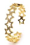 Buy_The Jewel Factor_Gold Plated Stone Star Shape Embellished Bangle_Online_at_Aza_Fashions