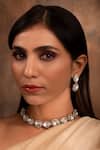 Shop_Ishhaara_Silver Plated Crystals Kundan Stone Embellished Choker Set _Online_at_Aza_Fashions