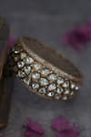 Buy_Paisley Pop_Gold Plated Polki Victorian Bangle _Online_at_Aza_Fashions