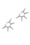 Shop_The Jewel Factor_White Crystals Star Shaped Studs_Online_at_Aza_Fashions