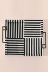 Shop_Table Manners_Black Ss/inlay Bone On Your Stripes Box Tray_Online_at_Aza_Fashions