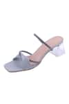 Adorn My Wish_Grey Embellished Strappy Transparent Block Heels _Online_at_Aza_Fashions