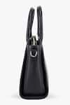 Shop_Tan & Loom_Black Textured Leather Sling Bag _Online_at_Aza_Fashions