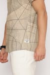 Shop_Lacquer Embassy_Beige Rayon Printed Linear Doodle Half Sleeve Shirt _Online_at_Aza_Fashions