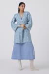 Shop_The Summer House_Blue Mix Of Certified Organic Cotton Linen And Ewa Reversible Jacket  _Online_at_Aza_Fashions