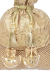 Miar Designs_Gold Mukaish And Pearl Work Ava Embroidered Potli Bag _Online_at_Aza_Fashions