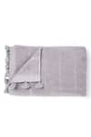 Shop_Houmn_Grey 100% Cotton Weaves Amelia Porpoise Towel Set _Online_at_Aza_Fashions