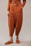 Buy_Ampm_Brown Linen Jodhpuri Pants_Online_at_Aza_Fashions