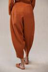 Shop_Ampm_Brown Linen Jodhpuri Pants_Online_at_Aza_Fashions
