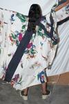 Shop_Anamika Khanna_White Silk Printed Cape_at_Aza_Fashions