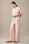 AMPM_Pink Saima Silk Shirt_Online_at_Aza_Fashions