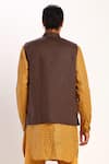 Shop_Son of A Noble Snob_Brown Linen Bundi  _at_Aza_Fashions