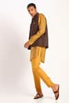 Buy_Son of A Noble Snob_Brown Linen Bundi  _Online_at_Aza_Fashions