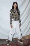 Anamika Khanna_Multi Color Silk Printed Bomber Jacket_Online_at_Aza_Fashions