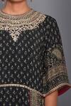 Shop_RI.Ritu Kumar_Black Asymmetric Embroidered Long Kurta_Online_at_Aza_Fashions