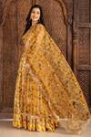 Buy_Inara Jaipur_Yellow Lehenga And Blouse Chanderi Dupatta Pure Organza Print & Embroidery Set _Online_at_Aza_Fashions