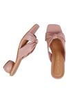 Buy_DoN'T Call Me Princess_Peach Knotted Strap Kitten Heels_Online_at_Aza_Fashions