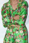 Buy_Anamika Khanna_Green Silk Printed Shirt And Pant Set_Online_at_Aza_Fashions