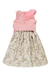 Shop_Fayon Kids_Beige Cotton Silk Embellished Lehenga Set _at_Aza_Fashions