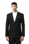 Buy_Noonoo_Black Wool Embroidered Blazer _at_Aza_Fashions